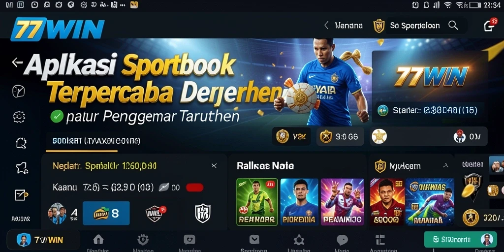 Tampilan gameplay menarik dari aplikasi Sportsbook 77WIN.