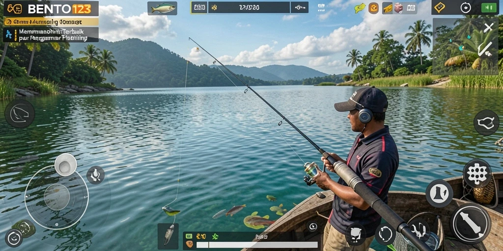 Tampilan permainan memancing dengan grafis menawan di BENTO123.