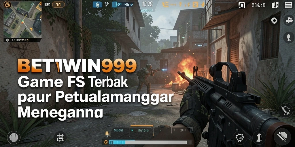 Tangkapan layar gameplay BETWIN999 menunjukkan aksi seru dalam pertempuran FPS.
