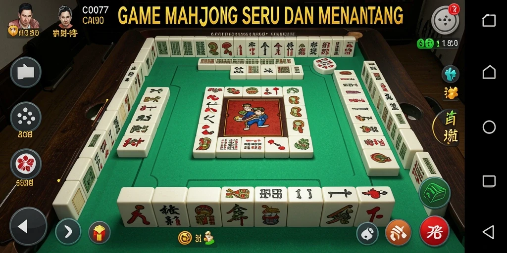 Tampilan gameplay menarik dari C0077 dalam permainan Mahjong.