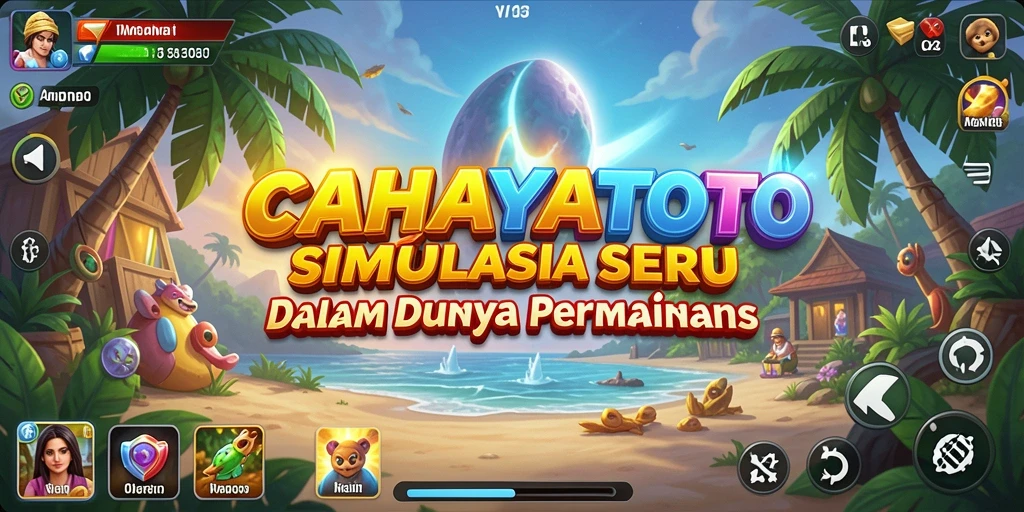 Screenshot gameplay CAHAYATOTO yang penuh warna dan detail.