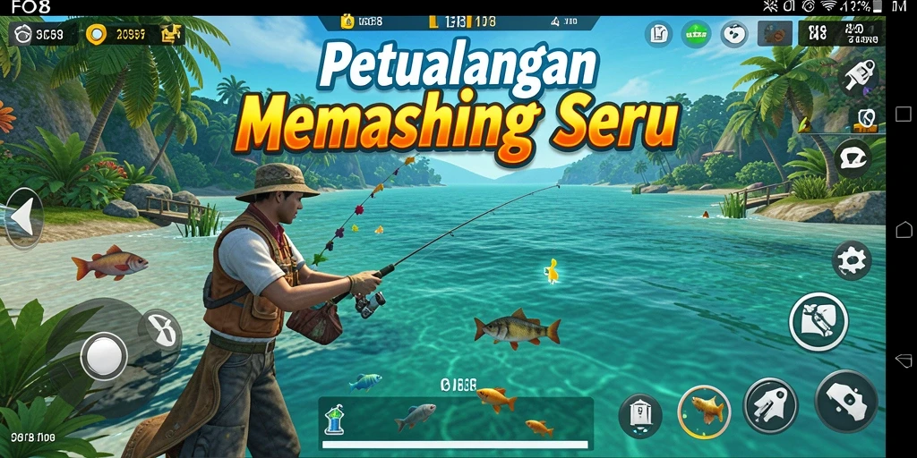 Tampilan gameplay memancing yang mendebarkan dan realistis.