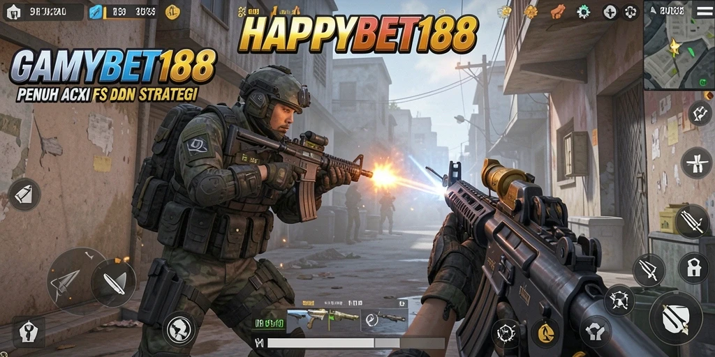 Tampilan gameplay aksi seru dalam <strong>HAPPYBET188</strong> yang memukau.
