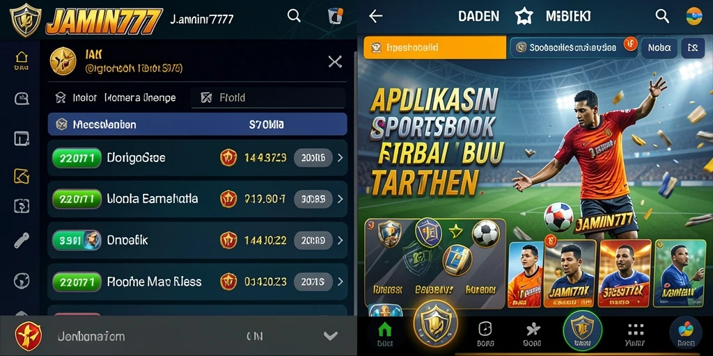 Tangkapan layar utama yang menampilkan fitur sportsbook seru.