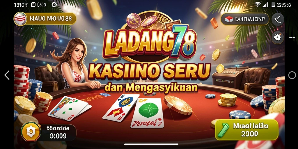 Tampilan menarik gameplay Kasino di LADANG78 dengan berbagai permainan seru.