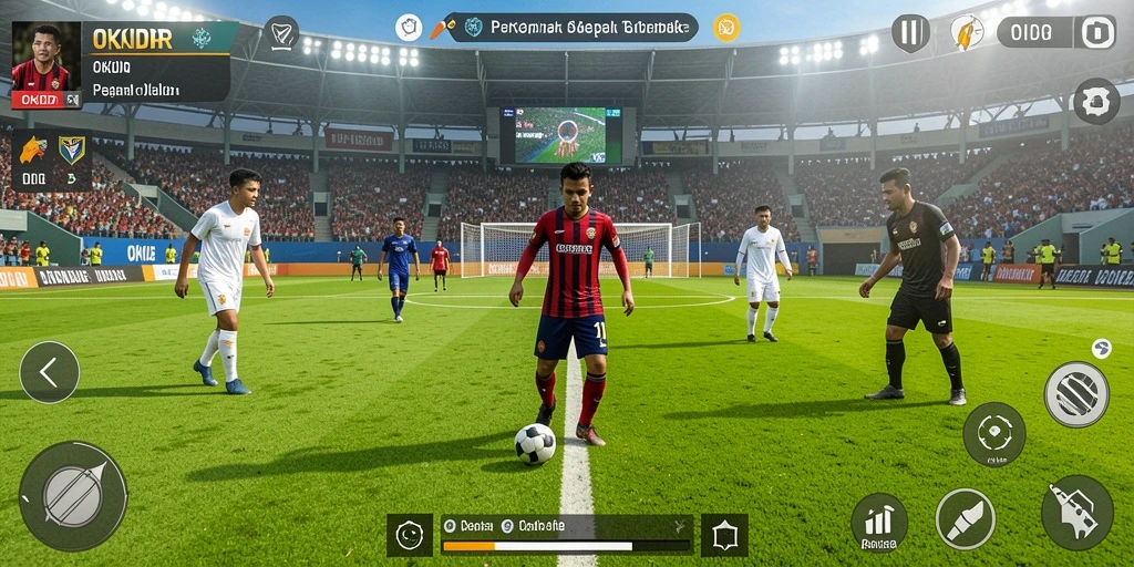 Tampilan menarik dari permainan sepak bola di OKIDR.