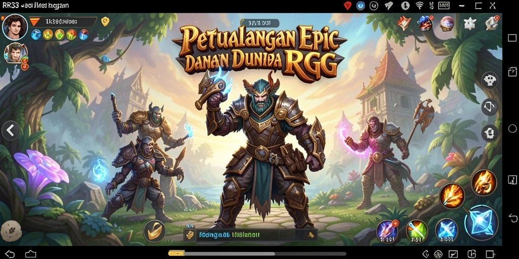 Tampilan gameplay seru dari RR33 dengan karakter unik dan pertempuran epik.