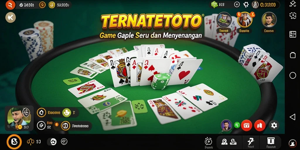 Tampilan gameplay seru dalam permainan Gaple TERNATETOTO.