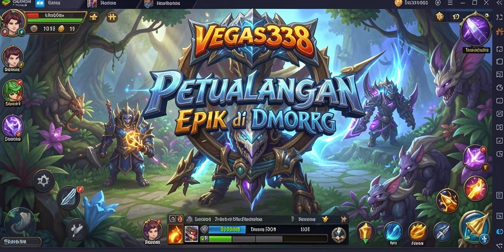 Tampilan gameplay epik dari VEGAS338 dalam dunia MMORPG.