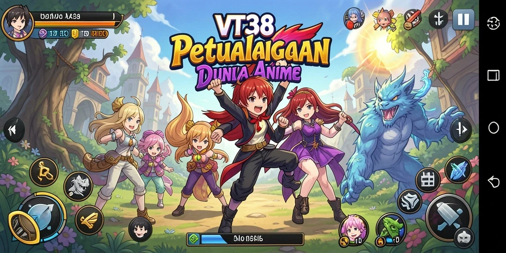 Gameplay seru dalam dunia Anime penuh warna dan karakter menarik.