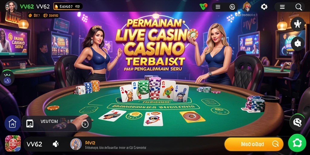 Screenshot gameplay Live Casino yang menampilkan suasana seru permainan.