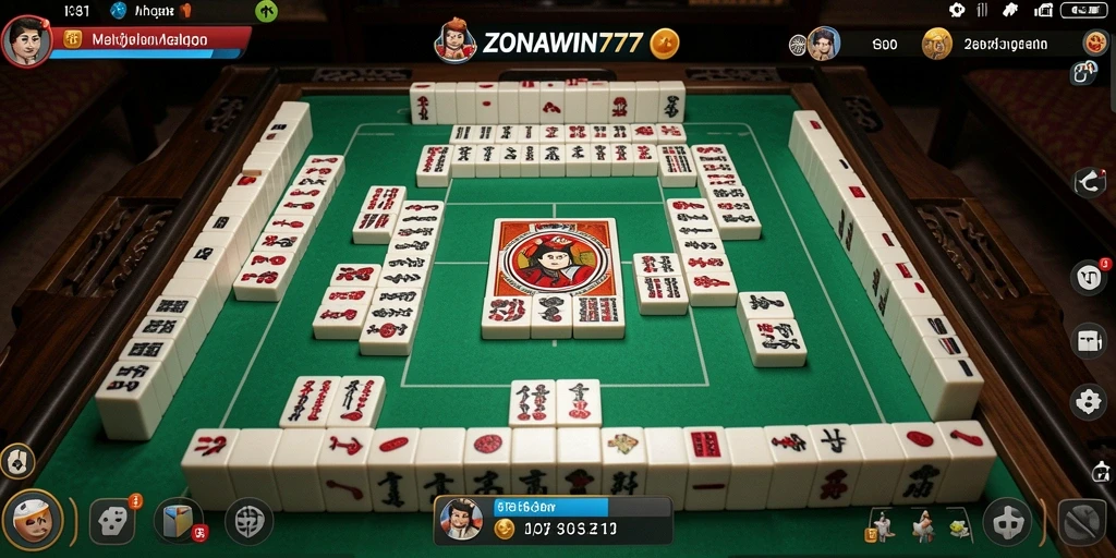 Screenshot gameplay ZONAWIN777 menampilkan keseruan permainan Mahjong.
